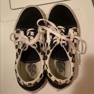 Black and white checkered vans